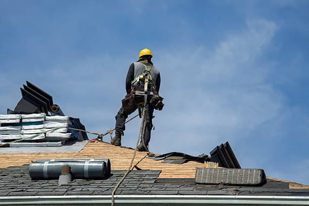 Professional Roof Replacement technician working in Highland, NY